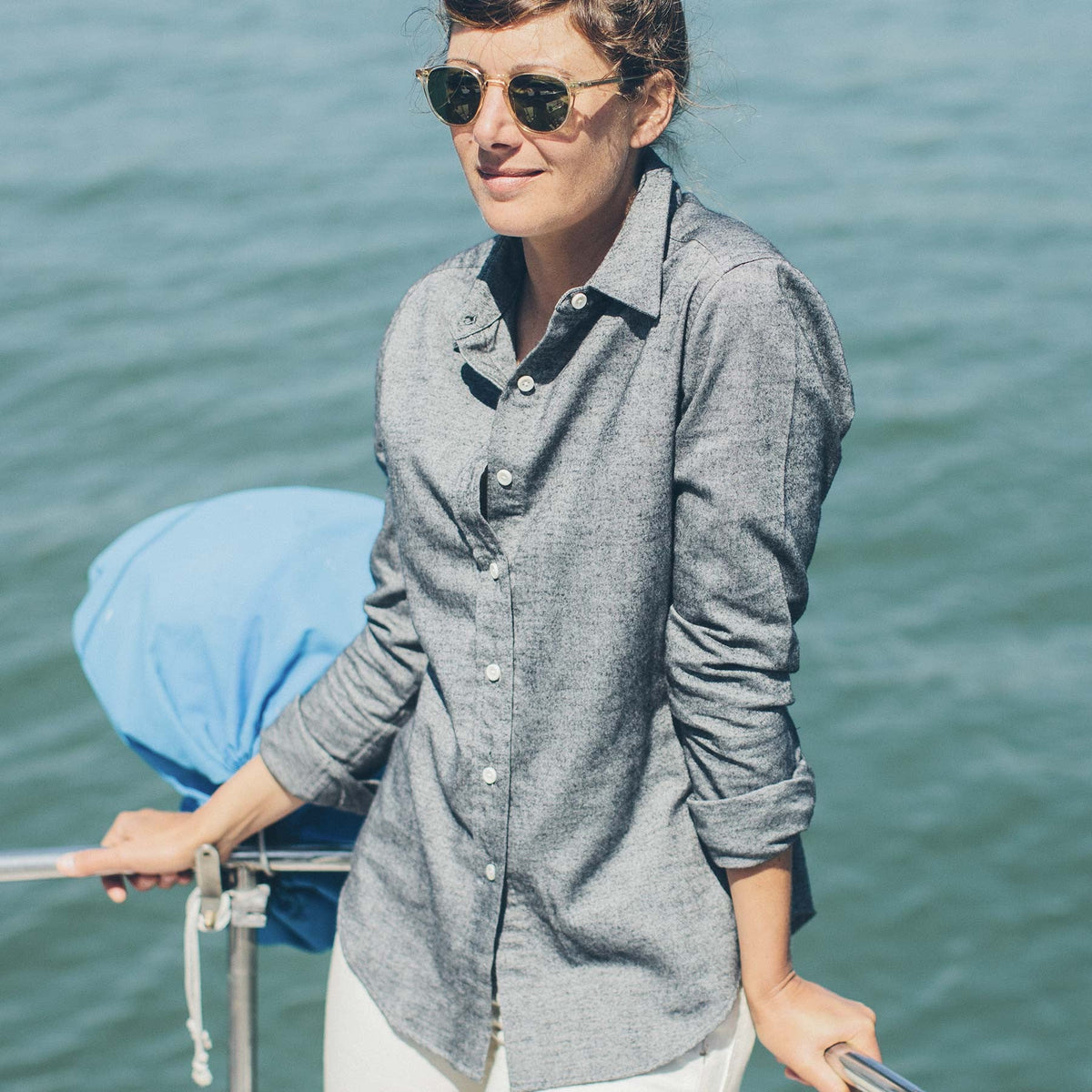 The Katherine in Charcoal Brushed Cotton