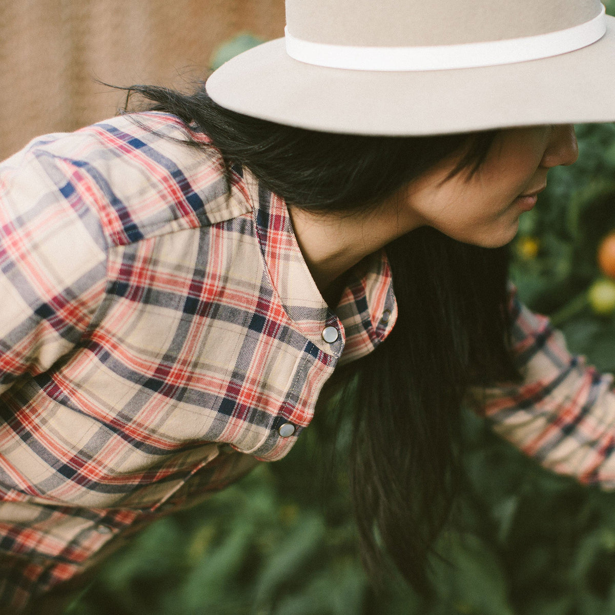 The Piper Shirt in Tan Plaid