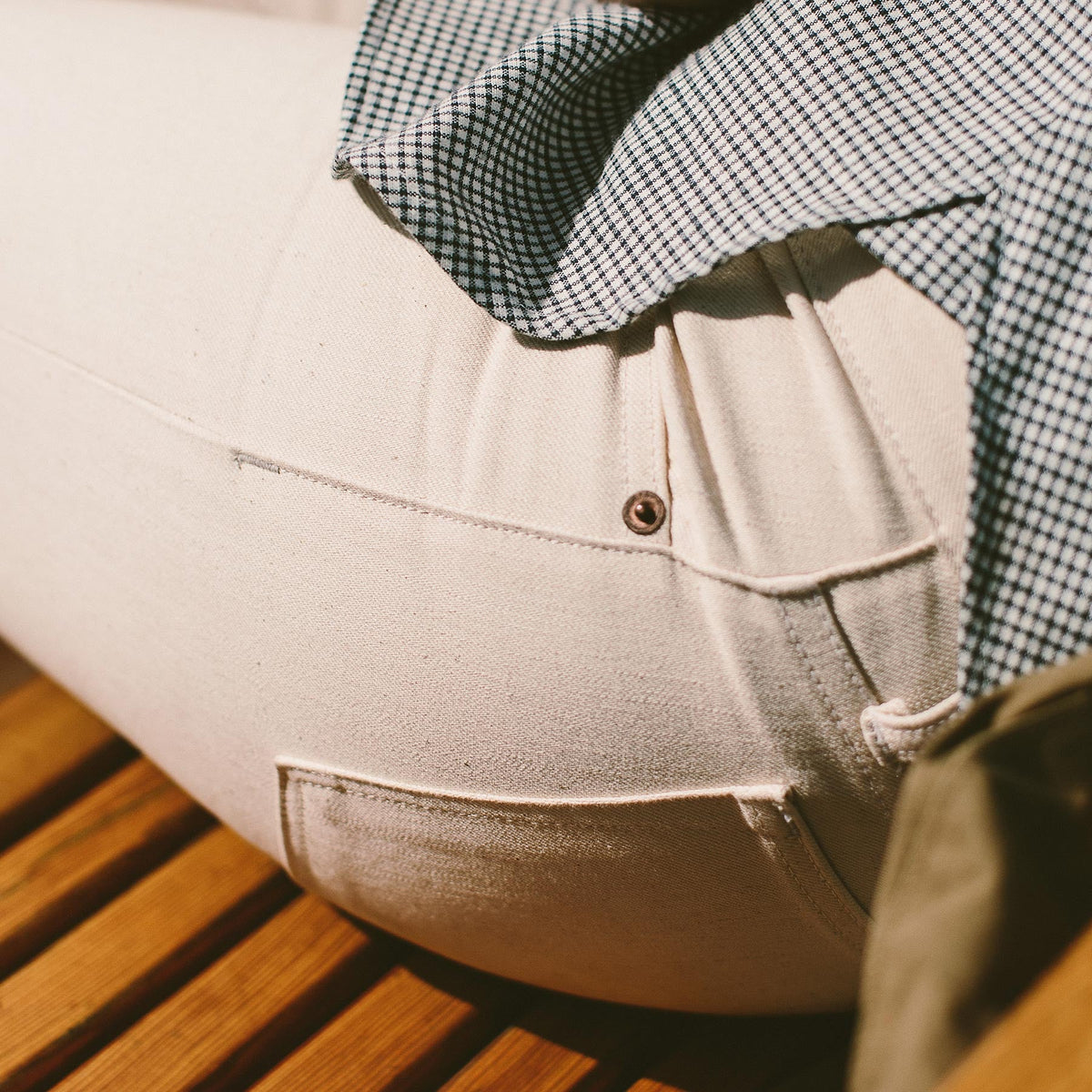 The Adler Jean in Cone Mills Natural