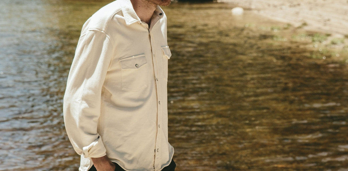 The Glacier Shirt in Natural French Terry