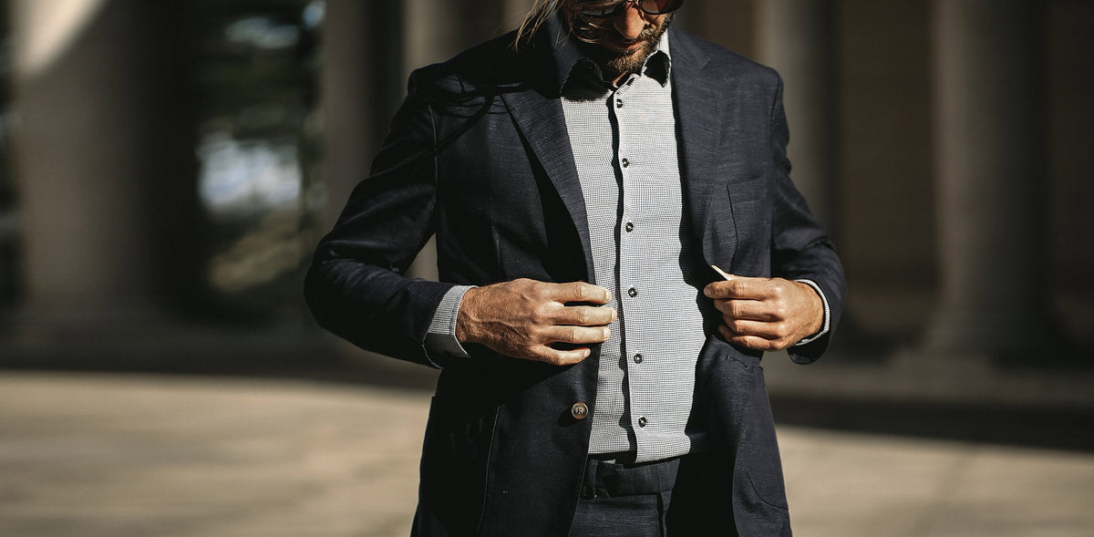 The Telegraph Jacket in Navy Slub