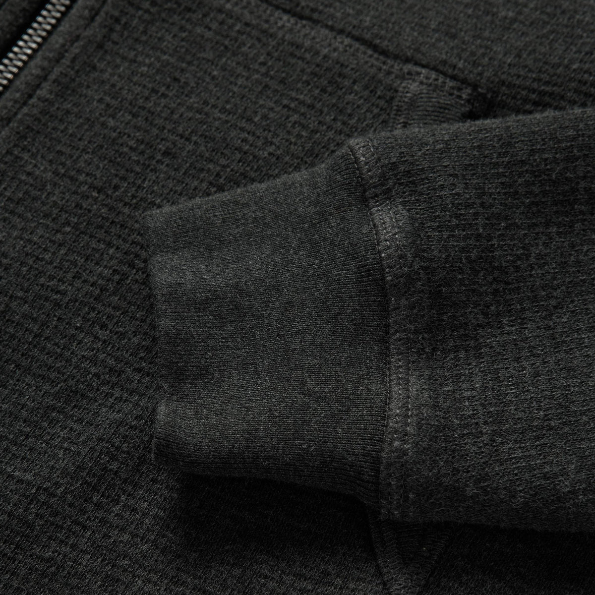 The Weekend Hoodie in Coal Double Knit