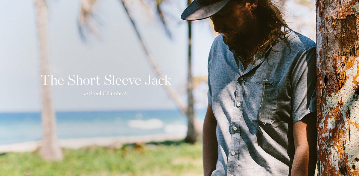 The Short Sleeve Jack in Steel Chambray