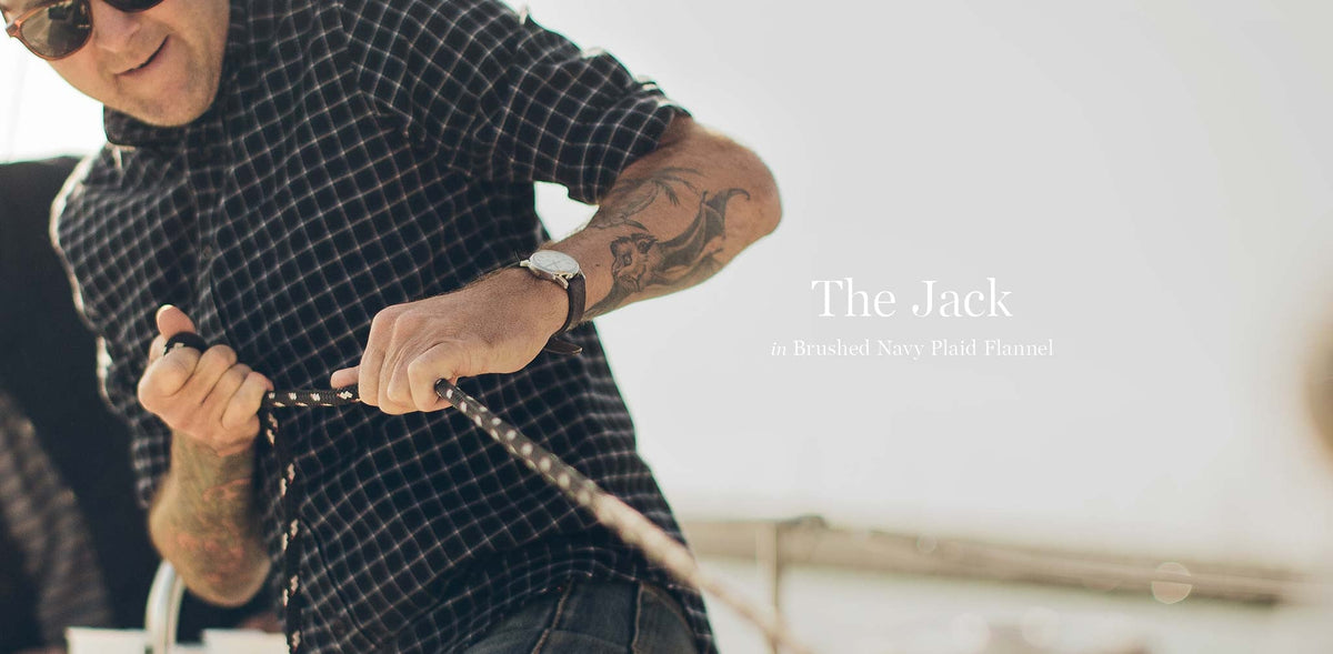 The Jack in Brushed Navy Plaid Flannel