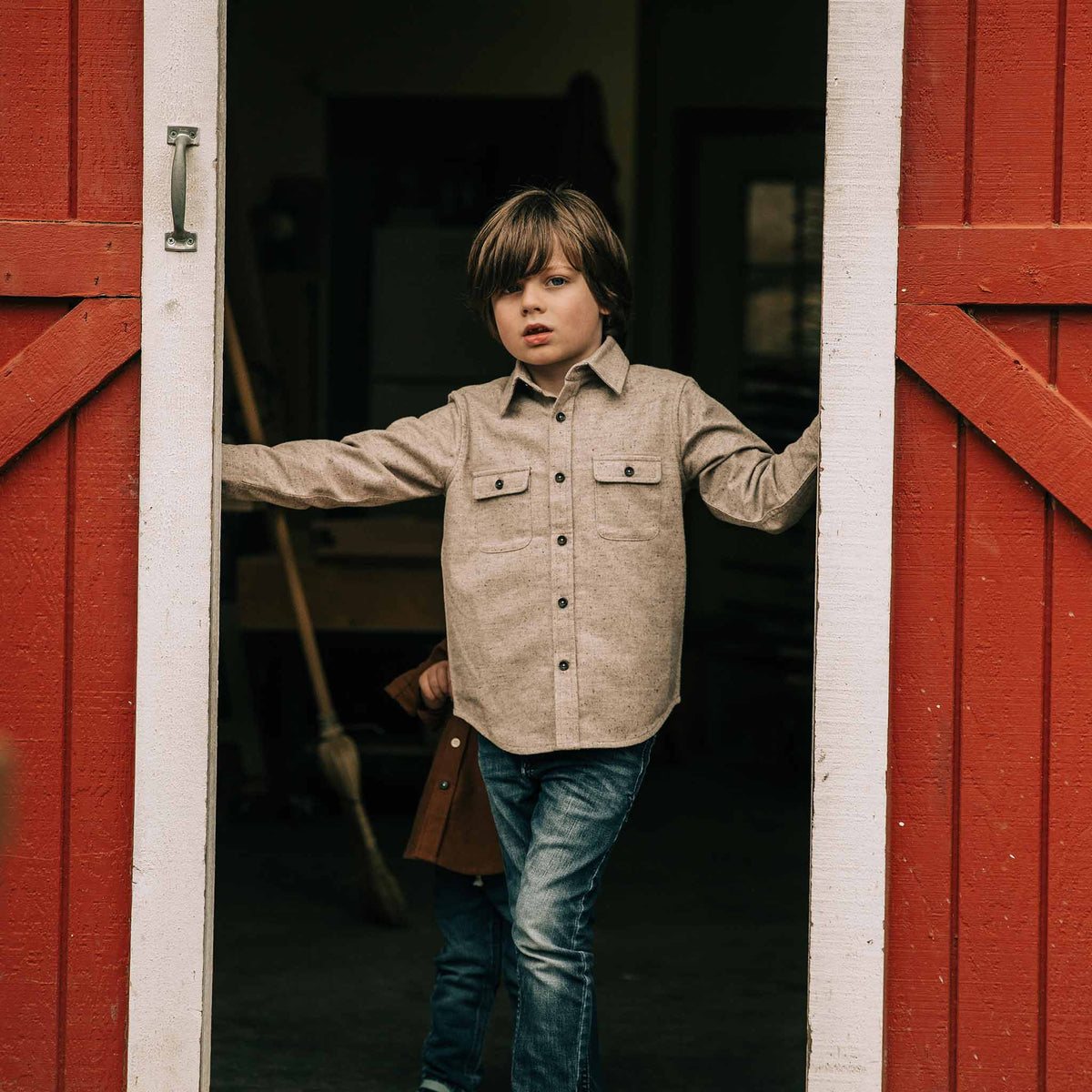 The Little Yosemite Shirt in Oat Donegal