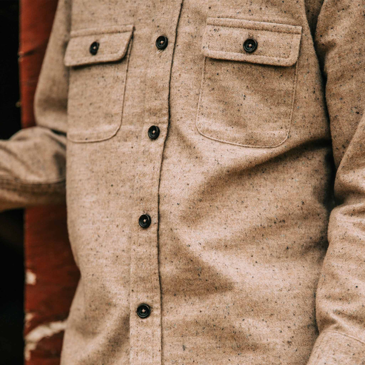 The Little Yosemite Shirt in Oat Donegal
