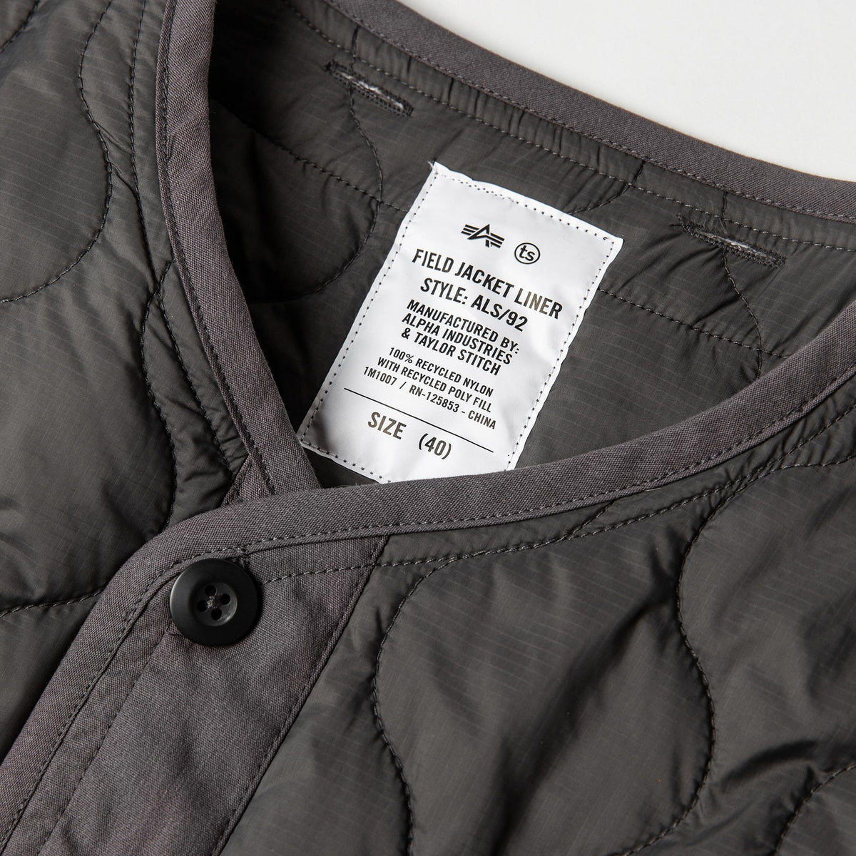 The Taylor Stitch x Alpha Industries ALS/92 in Raven