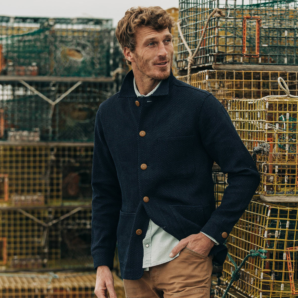 The Ojai Jacket in Indigo Diamond Plate
