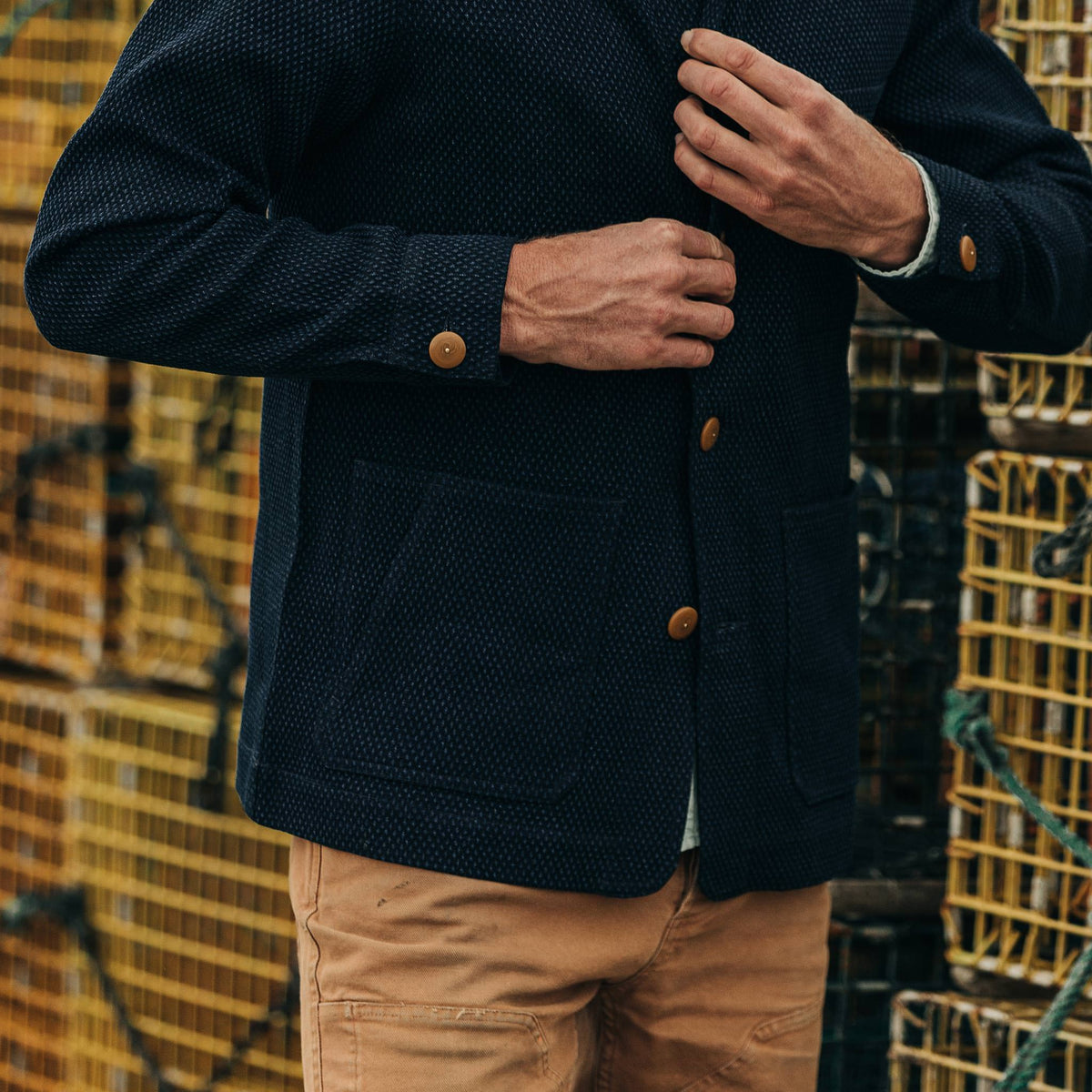 The Ojai Jacket in Indigo Diamond Plate