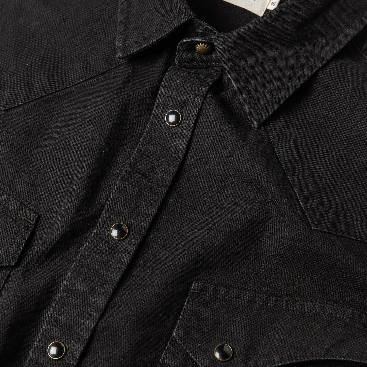The Western Shirt in Washed Black Selvage Chambray