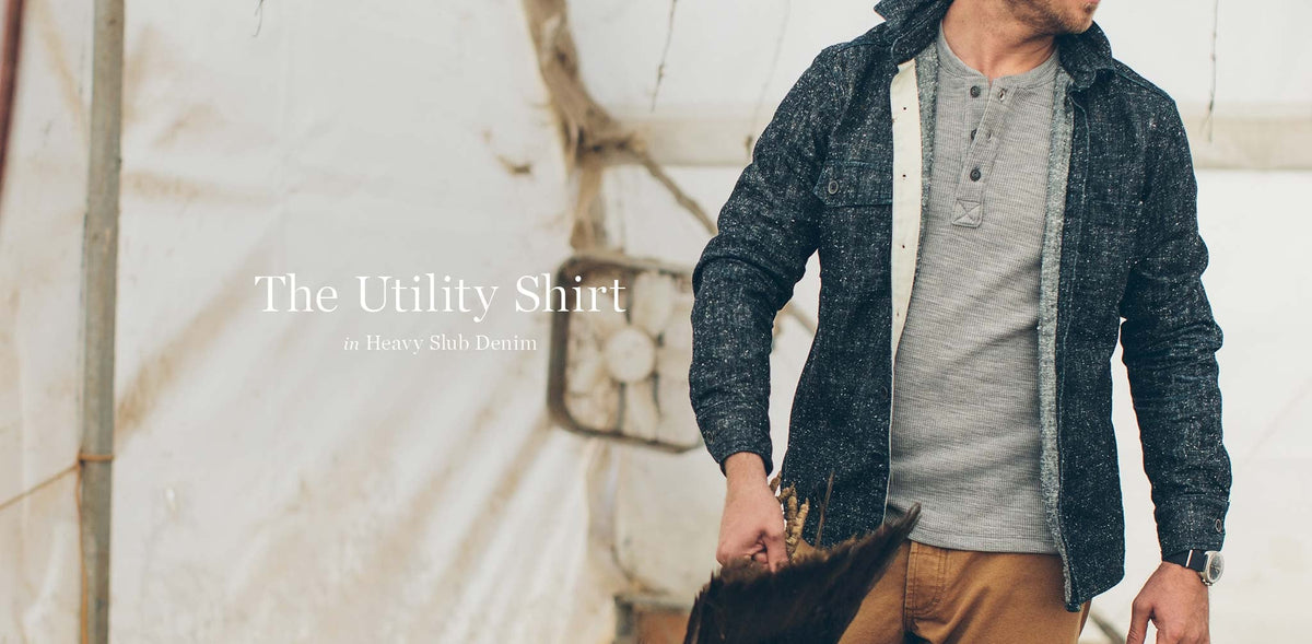 The Utility Shirt in Heavy Slub Denim