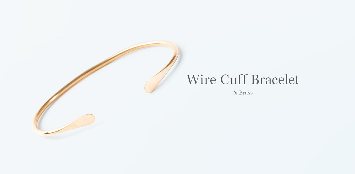 Wire Cuff Bracelet in Brass