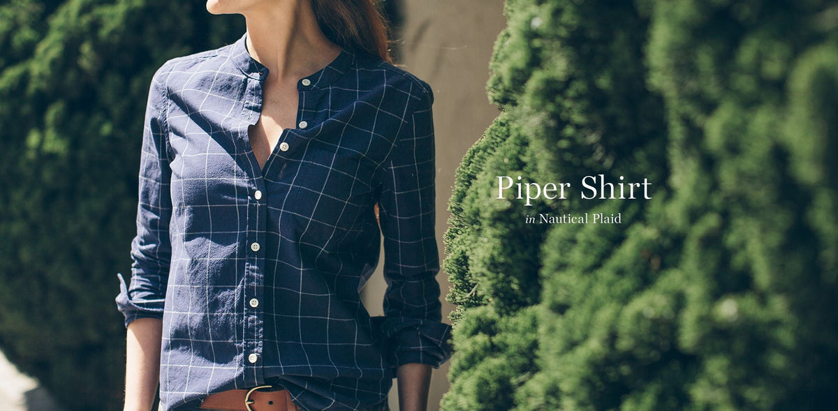 The Piper Shirt in Nautical Plaid