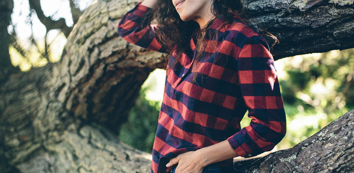 The Whitney Popover in Red Buffalo Plaid